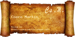 Csere Martin névjegykártya
