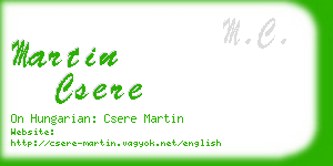 martin csere business card